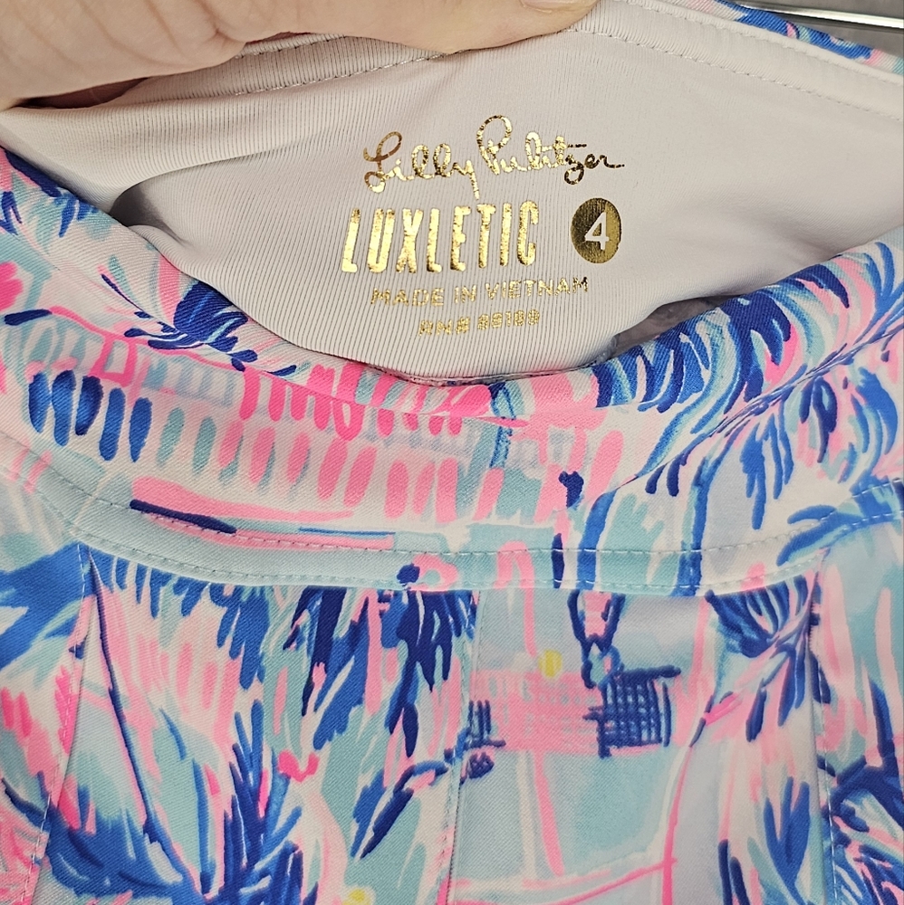 Lilly Pulitzer Tropical Print Skirt - Blue and Pink - Picture 10 of 10